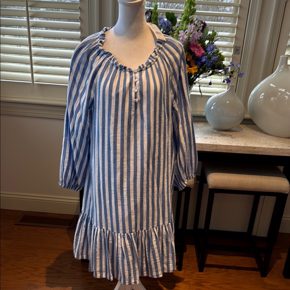 Vineyard Vines Striped Long Sleeve Dress